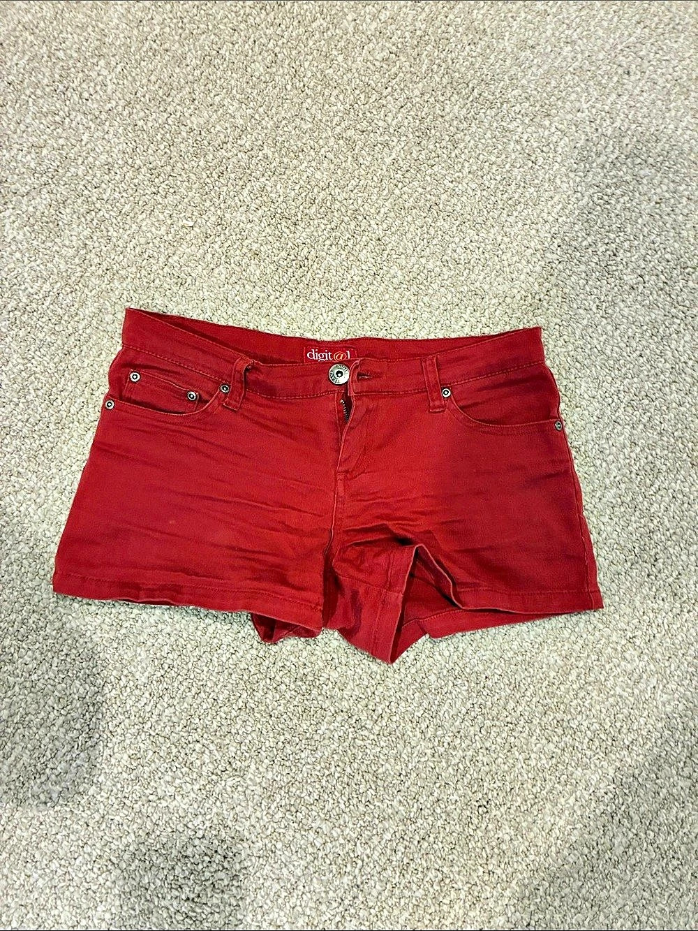 digit@l jeans shorts Denim Jean Red Size 3